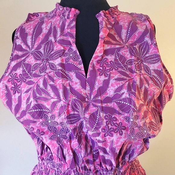 Aqua Brand PINK Floral Print Mini Sheathdress - Picture 4 of 12